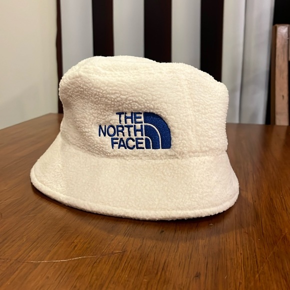 The North Fleece Sherpa Fleece Bucket Hat Vintage White new Adult One Size - Picture 3 of 9